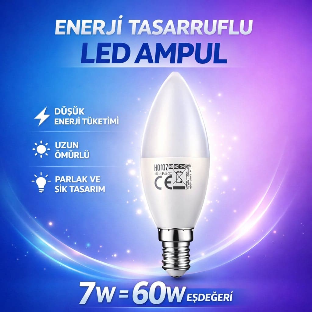 Horoz 001-003-0008 Ultra-8 8W 4200K E14 Led Ampul